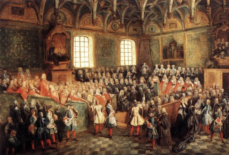 Nicolas Lancret Seat of Justice in the Parliament of Paris in 1723 china oil painting image